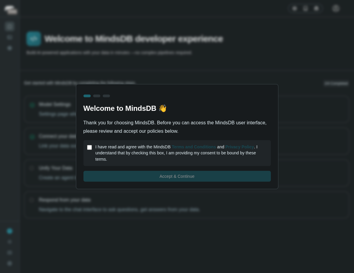 MindsDB Onboarding